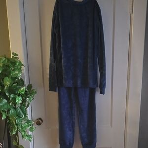 Jellyfish Kids Navy Blue Top And Bottom Pajamas Size 14-16 NWT